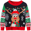 Reindeer Christmas Sweater Kids Girls Boys Christmas Sweaters Size 11-12 Knit Jumper Ugly Christmas Sweater for Kids Xmas Pullover Elk Sweatshirt