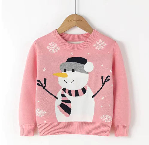 Christmas Snowman Pullover T-Shirt for Kids