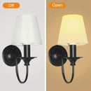 European Wall Light Single Wall Sconce Black Metal Fixture Corridor Candle Wall Lamp