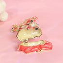 2025 Creative New Design Chinese Style Elk Metal Box Enamel Jewelry Case for Necklace and Ring Storage