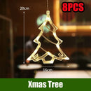 LED Christmas Lights String Decorative Lights Santa Claus Display Window Suction Cup Lights Christmas Tree Colored Lights