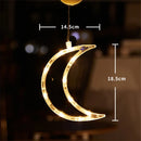 Christmas LED Light Snowflake Santa Hanging Sucker Lamp Window Ornaments Decoration for Home Xmas Navidad 2023 New Year Decor