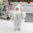 Christmas Sitting Standing Santa Claus Figurines Doll Cute 12inch Xmas Tree Party Ornament Table Office Fireplace Home Decor
