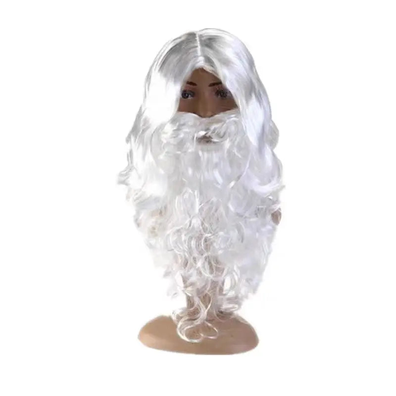 Santa Claus Beard Wig Suit Santa Claus Wig Cos White Beard Dress