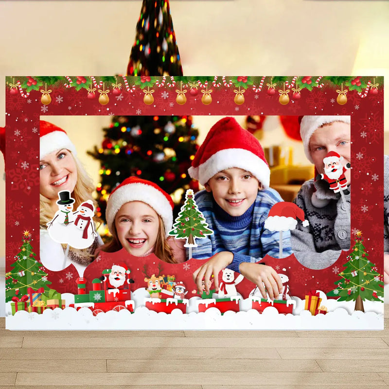 Christmas Photo Frame 2025 Merry Christmas Decorations for Home Navidad Cristmas Party Supplies Ornament Xmas Gift New Year 2026