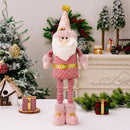 Christmas Decoration Pink Telescopic Doll Santa Claus Snowman Elk Various Standing Positions Holiday Atmosphere Christmas Gift