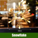 LED Christmas Lights String Decorative Lights Santa Claus Display Window Suction Cup Lights Christmas Tree Colored Lights