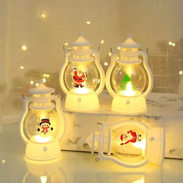 Christmas Ornaments LED Lantern Light Santa Claus Merry Christmas Decorations for Home Xmas Santa for Baby New Year Gift