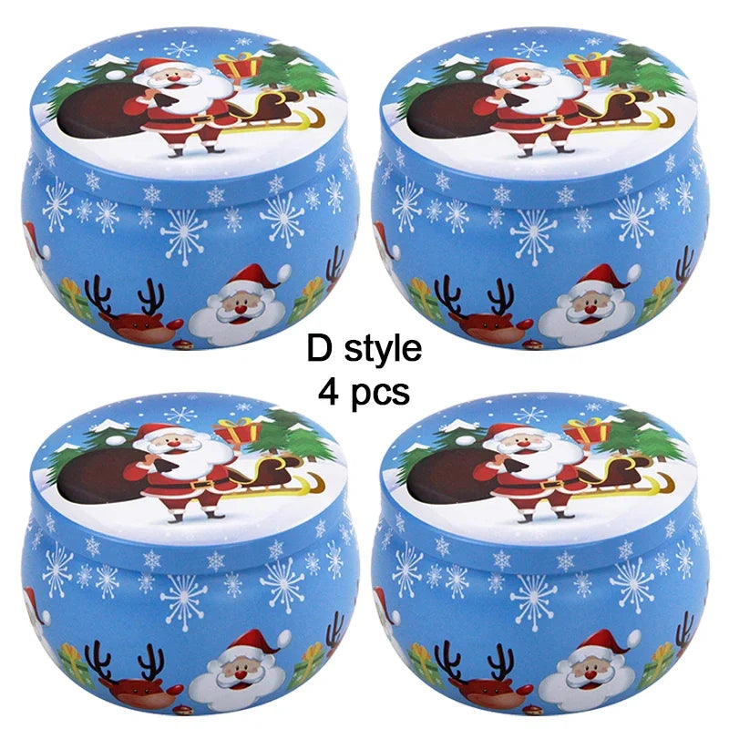 Christmas Candy Box Chocolate Sweets Aromatherapy Candle Jars DIY Ornaments Childrens Christmas Gifts 2025 New Year Decoration