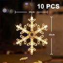 Christmas LED Light Snowflake Santa Hanging Sucker Lamp Window Ornaments Decoration for Home Xmas Navidad 2023 New Year Decor