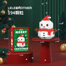 Christmas Building Blocks Mini Santa Claus Model Micro DIY Bricks Snowman Decoration Children Gift Puzzle Assembling Toys