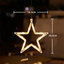 Christmas LED Light Snowflake Santa Hanging Sucker Lamp Window Ornaments Decoration for Home Xmas Navidad 2023 New Year Decor