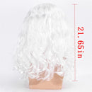 Santa Claus Wig Suit Christmas Party Play The Role of Headwear White Beard Christmas Festival Perform Accessory Long Curly Hair