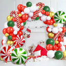 Christmas Candy Cane Balloon Garland Green Red White Balloon Arch Kit Christmas Birthday Party Baby Shower Wedding Decoration