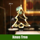 LED Christmas Lights String Decorative Lights Santa Claus Display Window Suction Cup Lights Christmas Tree Colored Lights
