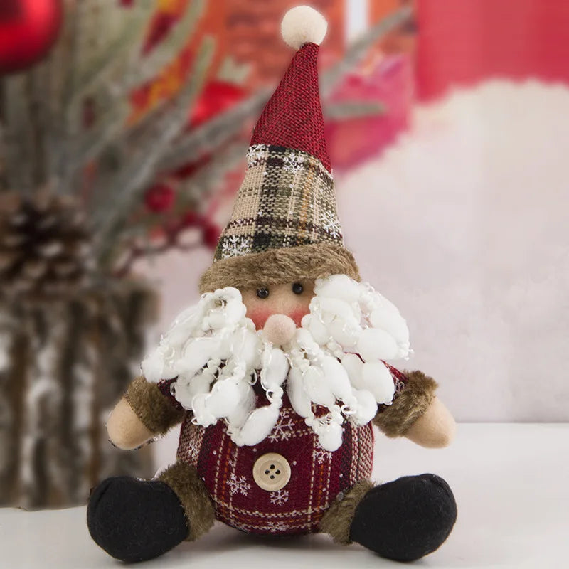 Santa Claus Doll Chirstmas Decorations Home 2024 Decor Table Elk Doll Christmas Ornaments Xmas Navidad Gifts Happy New Year 2025