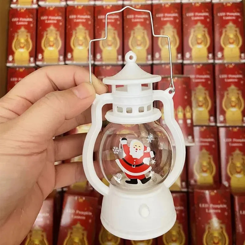 Christmas Ornaments LED Lantern Light Santa Claus Merry Christmas Decorations for Home Xmas Santa for Baby New Year Gift