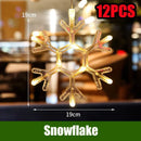 LED Christmas Lights String Decorative Lights Santa Claus Display Window Suction Cup Lights Christmas Tree Colored Lights