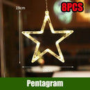 LED Christmas Lights String Decorative Lights Santa Claus Display Window Suction Cup Lights Christmas Tree Colored Lights