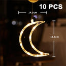 Christmas LED Light Snowflake Santa Hanging Sucker Lamp Window Ornaments Decoration for Home Xmas Navidad 2023 New Year Decor