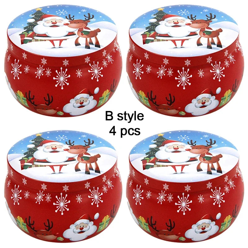 Christmas Candy Box Chocolate Sweets Aromatherapy Candle Jars DIY Ornaments Childrens Christmas Gifts 2025 New Year Decoration