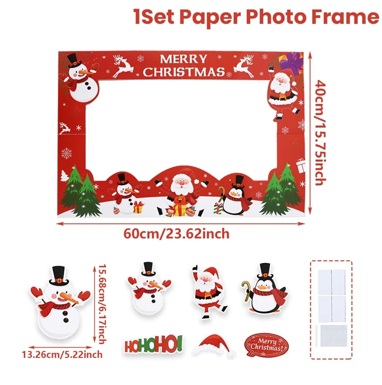 Christmas Photo Frame 2025 Merry Christmas Decorations for Home Navidad Cristmas Party Supplies Ornament Xmas Gift New Year 2026