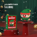 Christmas Building Blocks Mini Santa Claus Model Micro DIY Bricks Snowman Decoration Children Gift Puzzle Assembling Toys