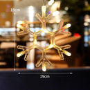 LED Christmas Suction Cup Lights Santa Claus Fawn Bell Pine Tree Star Window Wall Holiday Party Home Decoration Lighting