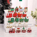 Christmas Wooden Train Merry Christmas Decorations for Home 2025 Xmas Tree Ornament Navidad Noel Kids Gift Happy New Year 2026