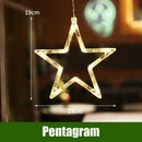 LED Christmas Lights String Decorative Lights Santa Claus Display Window Suction Cup Lights Christmas Tree Colored Lights