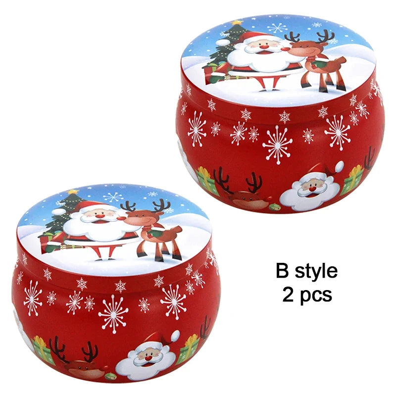 Christmas Candy Box Chocolate Sweets Aromatherapy Candle Jars DIY Ornaments Childrens Christmas Gifts 2025 New Year Decoration