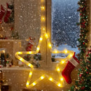 LED Christmas Suction Cup Lights Santa Claus Fawn Bell Pine Tree Star Window Wall Holiday Party Home Decoration Lighting
