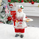 Christmas Sitting Standing Santa Claus Figurines Doll Cute 12inch Xmas Tree Party Ornament Table Office Fireplace Home Decor