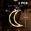 Christmas LED Light Snowflake Santa Hanging Sucker Lamp Window Ornaments Decoration for Home Xmas Navidad 2023 New Year Decor