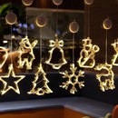 LED Christmas Lights String Decorative Lights Santa Claus Display Window Suction Cup Lights Christmas Tree Colored Lights