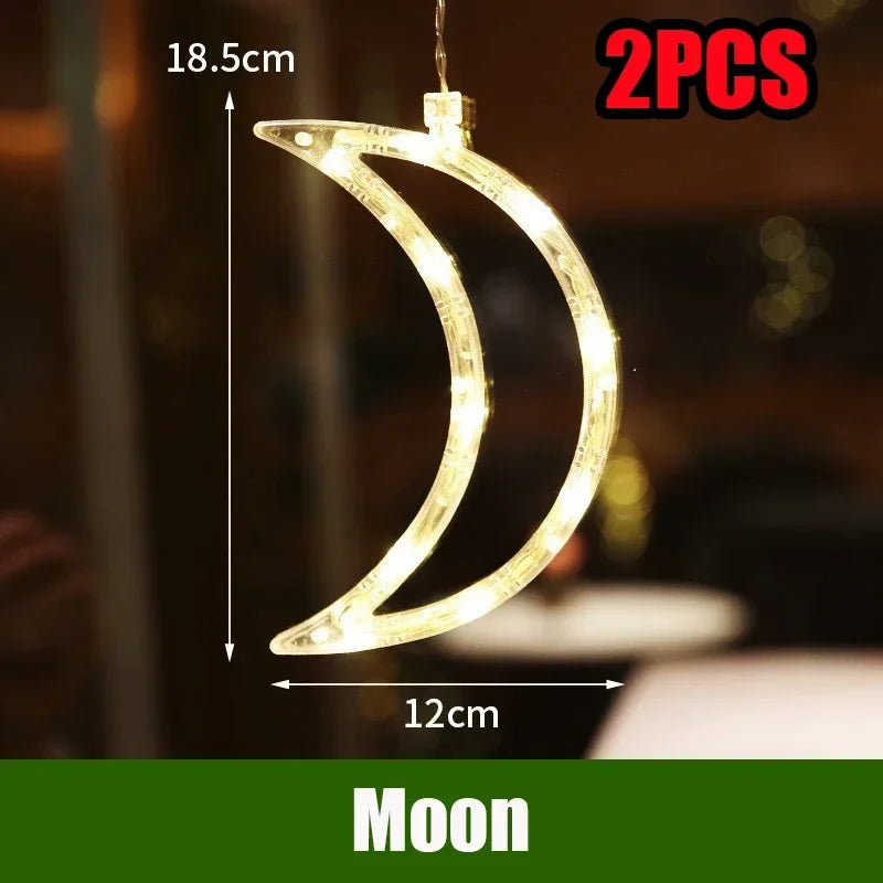 LED Christmas Lights String Decorative Lights Santa Claus Display Window Suction Cup Lights Christmas Tree Colored Lights