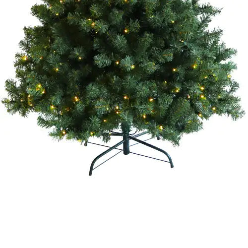 Pre-Installed Illuminated Christmas Tree 6 Foot Faux Hinged Christmas Tree With Foldable Stand