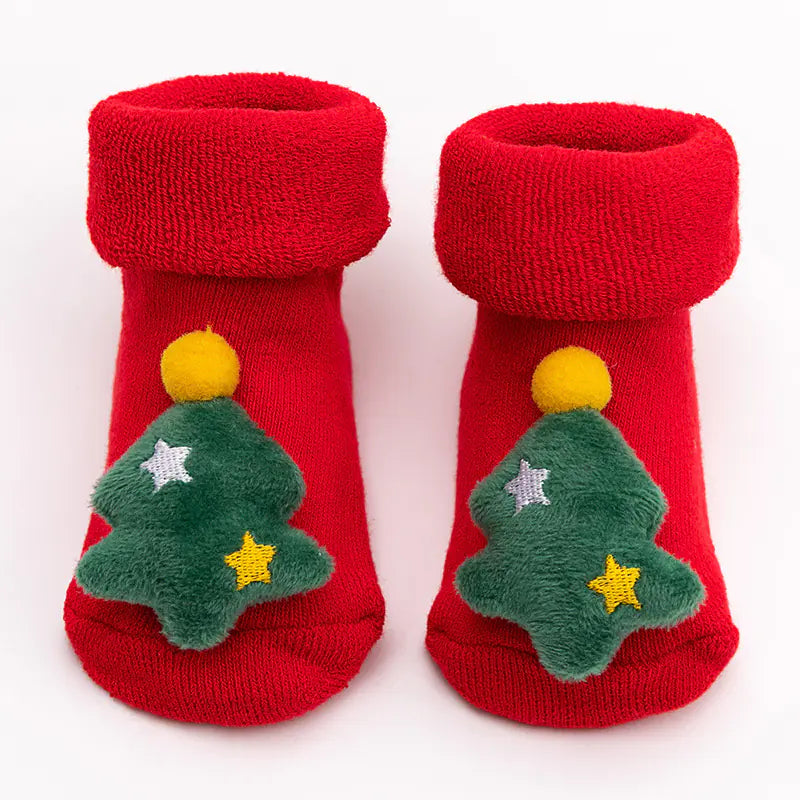 Thickened Terry Christmas Socks for Kids