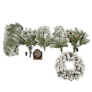 Garland, Garland And 2 Entrance Trees Christmas Tree Set With LED Lights, Christmas Tree